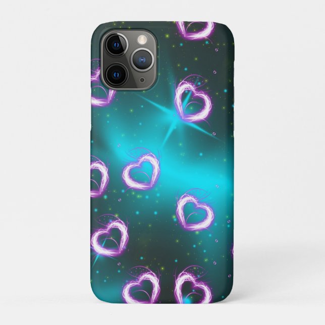 Capa Para iPhone 11 Pro Galáxia do coração (Verso)
