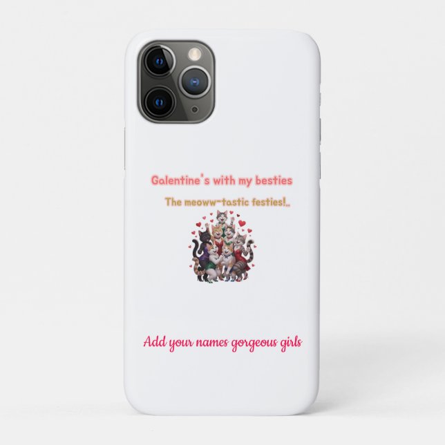 Capa Para iPhone 11 Pro Galentine's with my besties (Verso)