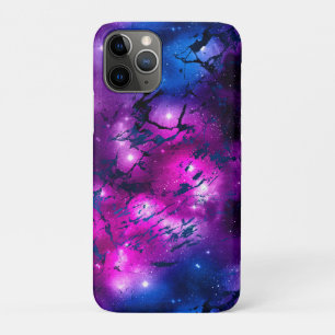 Capa Para iPhone 11 Pro Galeria de Mármore Rosa, Roxo e Azul em Aquarela