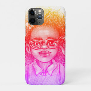 Capa Para iPhone 11 Pro Garota Brilhante com Óculos