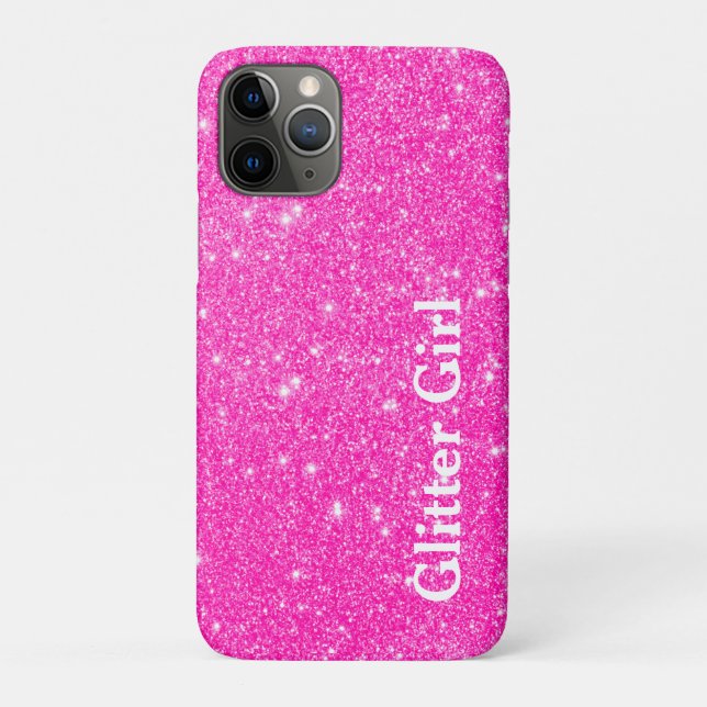 Capa Para iPhone 11 Pro Garota Rosa Quente Mostra Seu Glamour (Verso)