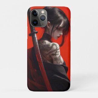 Capa Para iPhone 11 Pro garota samurai