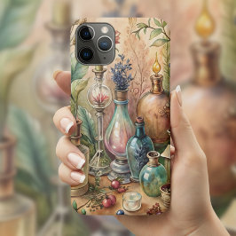Capa Para iPhone 11 Pro Garrafa de Farmácia Botânica Vintage