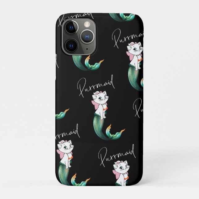 Capa Para iPhone 11 Pro Gatinho Gato-Purê - Design de Gato-Sereia Divertid (Verso)