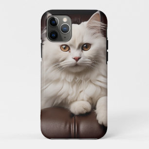 Capa Para iPhone 11 Pro Gato branco majestoso