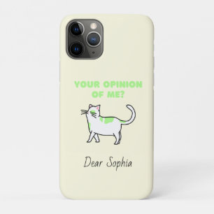 Capa Para iPhone 11 Pro Gato de Cabra Amarelo