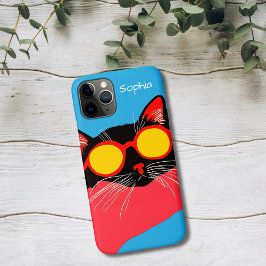 Capa Para iPhone 11 Pro Gato Legal de Óculos de Sol