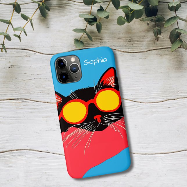 Capa Para iPhone 11 Pro Gato Legal de Óculos de Sol (Criador carregado)