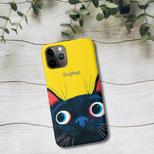 Capa Para iPhone 11 Pro Gato Preto Curioso