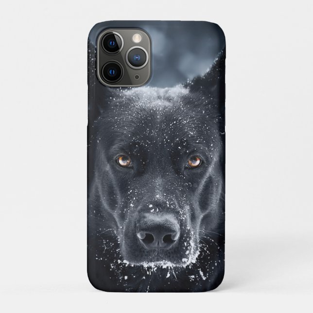 Capa Para iPhone 11 Pro German shepherd Preto (Verso)