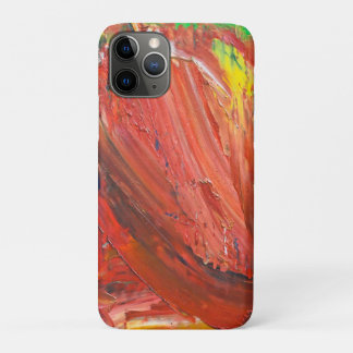 Capa Para iPhone 11 Pro Gesto Vertical Abstrato em Vermelho