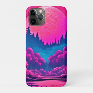 Capa Para iPhone 11 Pro Giant Pink Moon Art