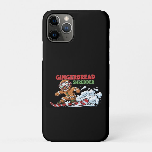 Capa Para iPhone 11 Pro Gingerpão Snowboarder (Verso)