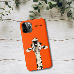 Capa Para iPhone 11 Pro Girafa Engraçada