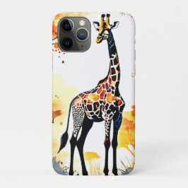 Capa Para iPhone 11 Pro Giraffe Savannah Art