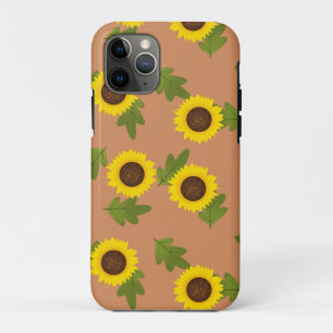 Capa Para iPhone 11 Pro Girassóis Flores Pétalas Outono