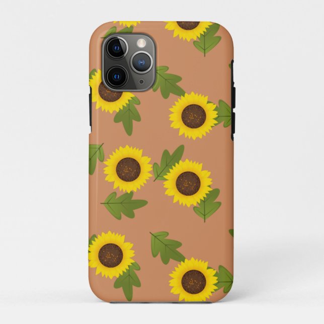 Capa Para iPhone 11 Pro Girassóis Flores Pétalas Outono (Verso)