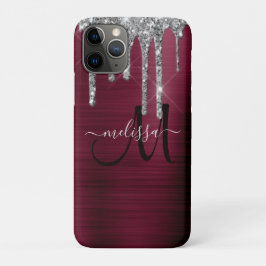 Capa Para iPhone 11 Pro Girly Burgundy Bruted Metal Drivers Nome da Lâmina