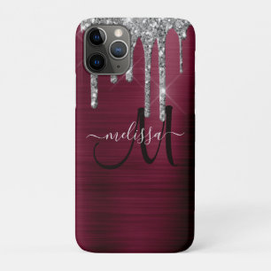Capa Para iPhone 11 Pro Girly Burgundy Bruted Metal Drivers Nome da Lâmina