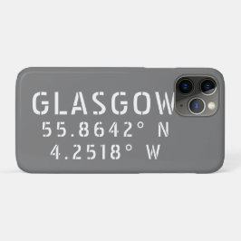 Capa Para iPhone 11 Pro Glasgow Scotland Latitude & Longitude