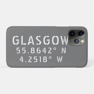Capa Para iPhone 11 Pro Glasgow Scotland Latitude & Longitude