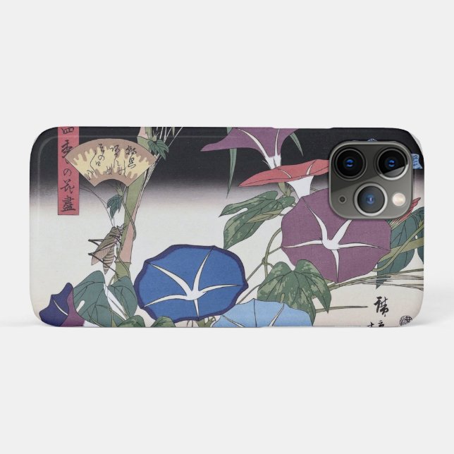 Capa Para iPhone 11 Pro Glórias da Manhã, Hiroshige, Ukiyo-e (Verso (horizontal))