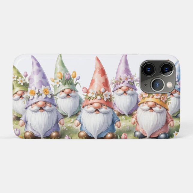 Capa Para iPhone 11 Pro Gnomos da Primavera em um Prado (Verso (horizontal))