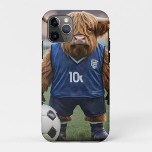 Capa Para iPhone 11 Pro "Goal-Getter: Uma Vaca do Planalto Vestida para o 