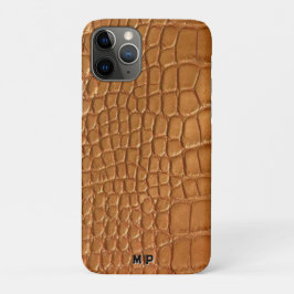 Capa Para iPhone 11 Pro Gold leather texture luxury meeting planner