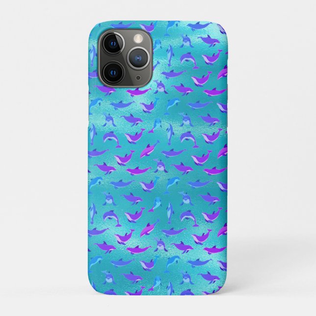 Capa Para iPhone 11 Pro Golfinhos (Verso)
