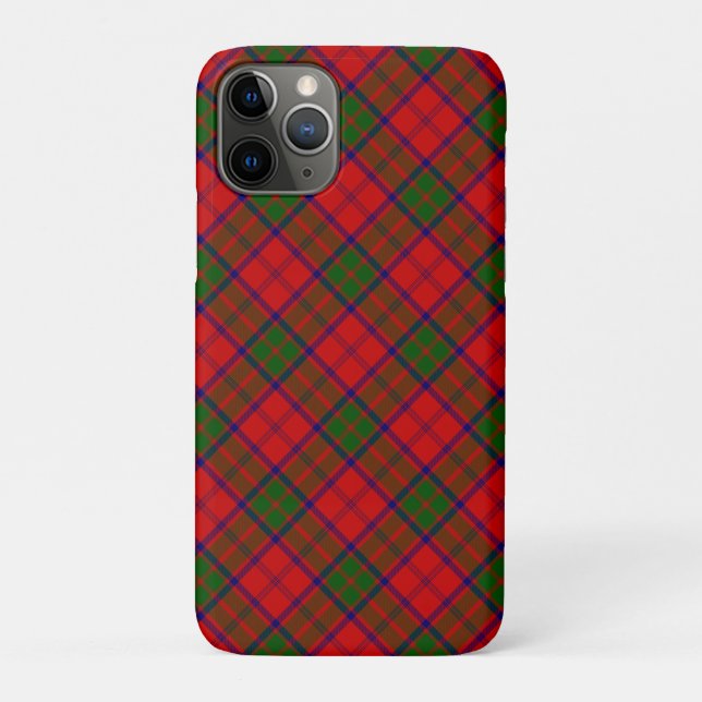 Capa Para iPhone 11 Pro Grant tartan Red xadrez (Verso)