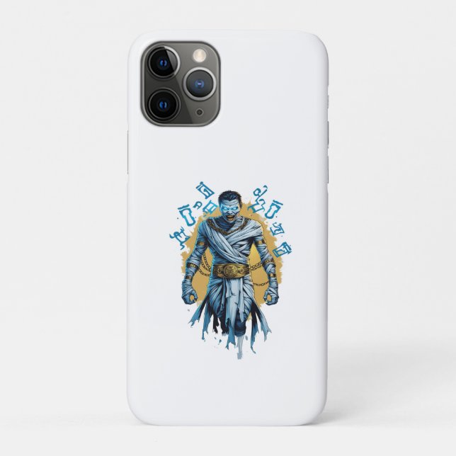 Capa Para iPhone 11 Pro Guerreiro da Camisa do Nilo - Arte Inspirada Faraó (Verso)