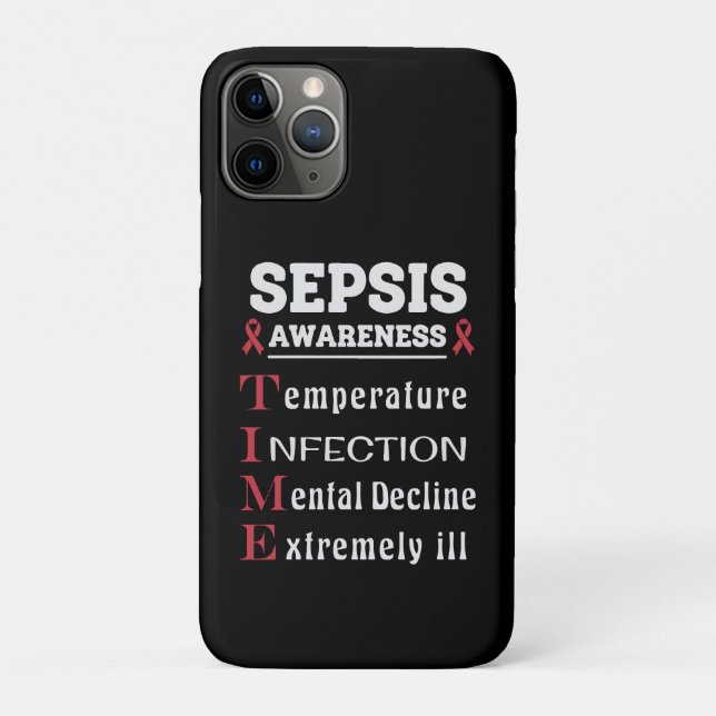 Capa Para iPhone 11 Pro Guia de Sensibilização Sepsis (Verso)