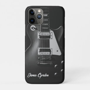 Capa Para iPhone 11 Pro Guitarra elétrica monocromática personalizada