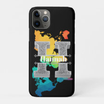 H Monograma Inicial do Prata Personalizado Seu Nom