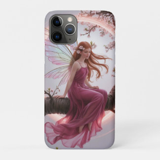 Capa Para iPhone 11 Pro Hada mágica entre flores de cerezo – Ilustración d