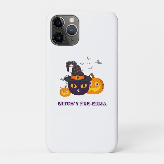 Capa Para iPhone 11 Pro Halloween, pelo de bruxa (Verso)