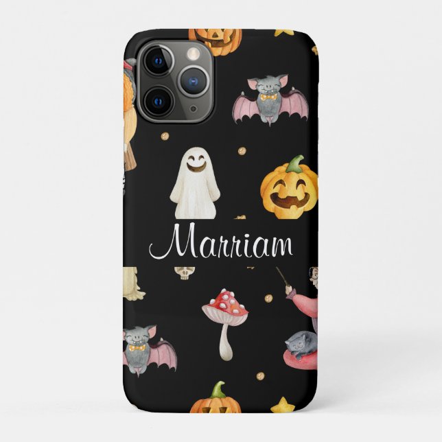 Capa Para iPhone 11 Pro Halloween Personalizado Bonito (Verso)