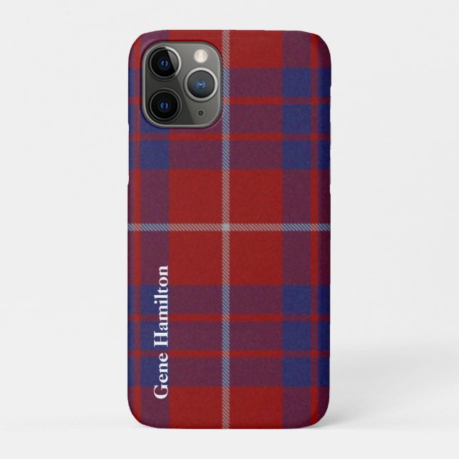 Capa Para iPhone 11 Pro Hamilton Scottish Tartan Xadrez (Verso)