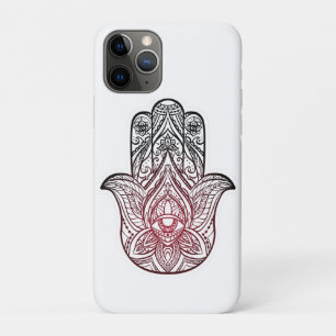 Capa Para iPhone 11 Pro Hamsa com padrão boho