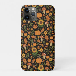 Capa Para iPhone 11 Pro Hand Drawn Rustic Fall Pattern