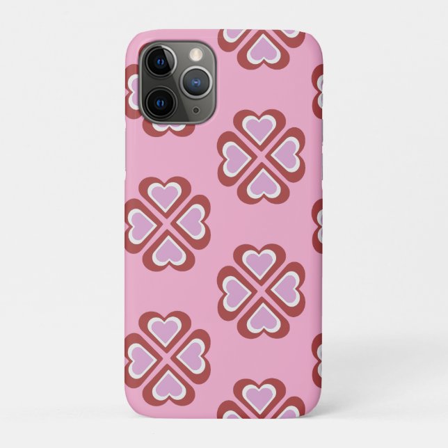Capa Para iPhone 11 Pro Hearts pattern (Verso)