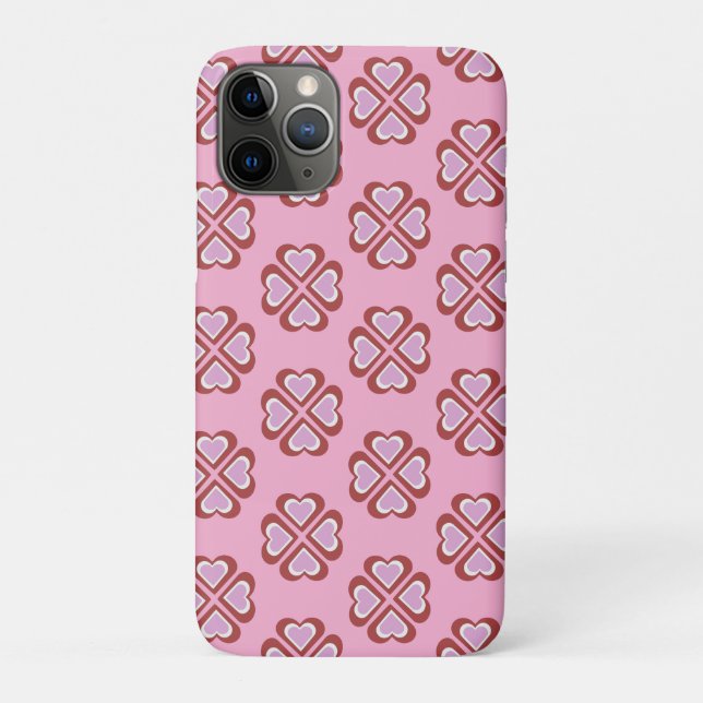 Capa Para iPhone 11 Pro Hearts pattern (Verso)