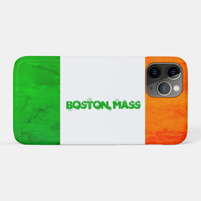 Capa Para iPhone 11 Pro Herança Irlandesa de Boston Massachusetts – Orgulh (Verso (horizontal))