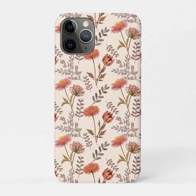 Capa Para iPhone 11 Pro Herbstliches Blütenmosaik (Verso)