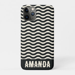 Capa Para iPhone 11 Pro Hippie Stripes de Praia Personalizadas Retroativas