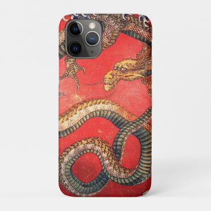 Capa Para iPhone 11 Pro Hokusai Dragon Vintage Japonês Katsushika Hokusai
