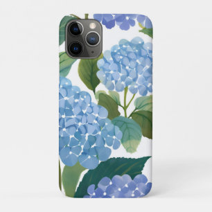 Capa Para iPhone 11 Pro Hortênsias Azuis   Belo Arbusto Floral