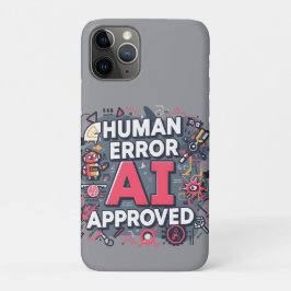 Capa Para iPhone 11 Pro Human Error AI Approved Digital Art
