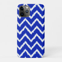 Ikat Chevron - Azul cobalto e branco